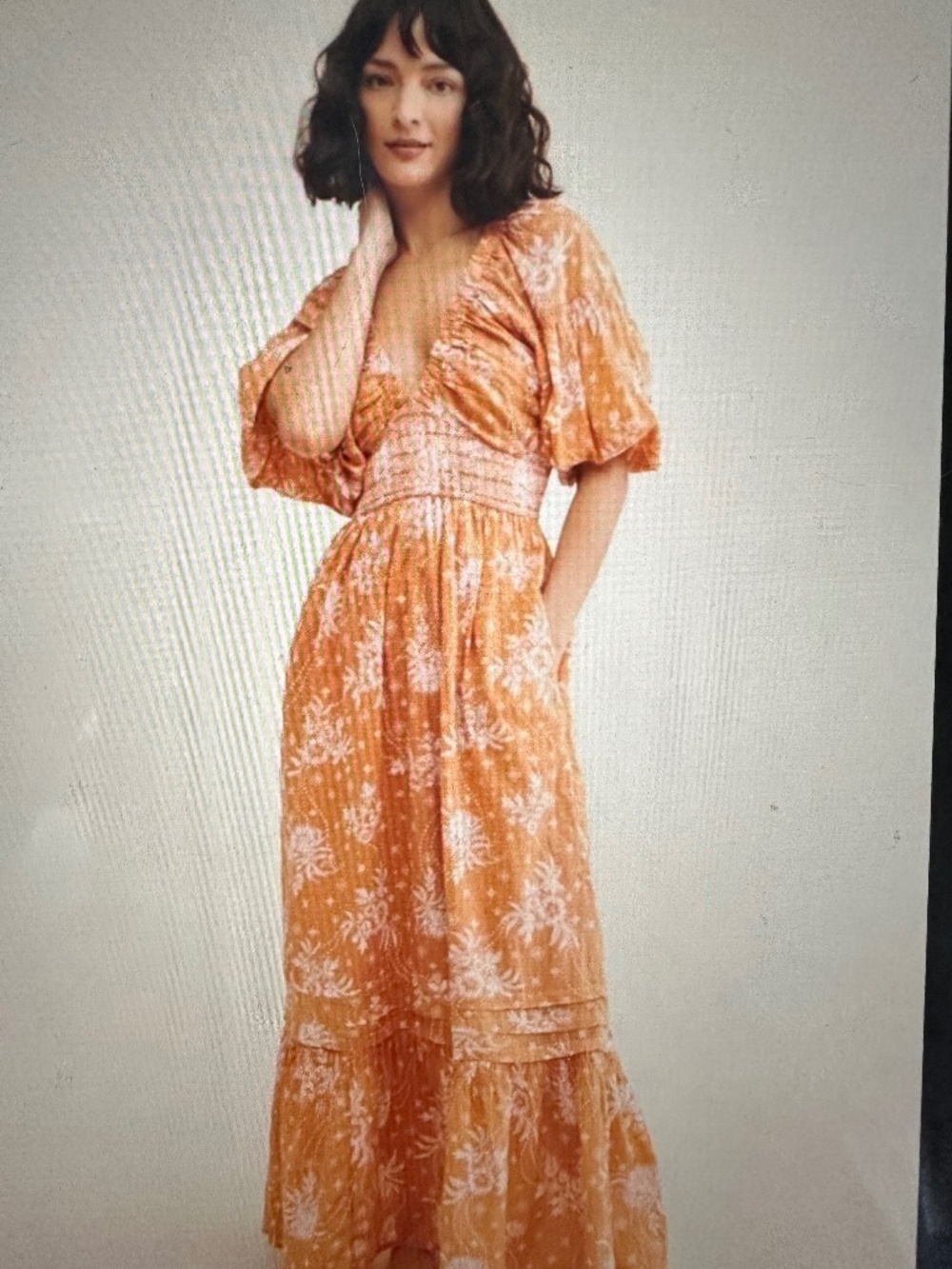 Free People Golden Hour Maxi Peasant Tiered Dress - Picture 2 of 14